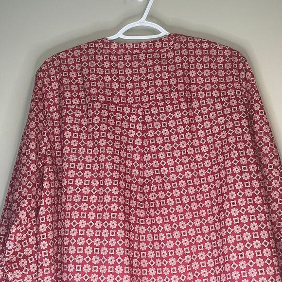Appleseed's Pink Patterned Long Sleeve Blouse Size 1X - Picture 7 of 10